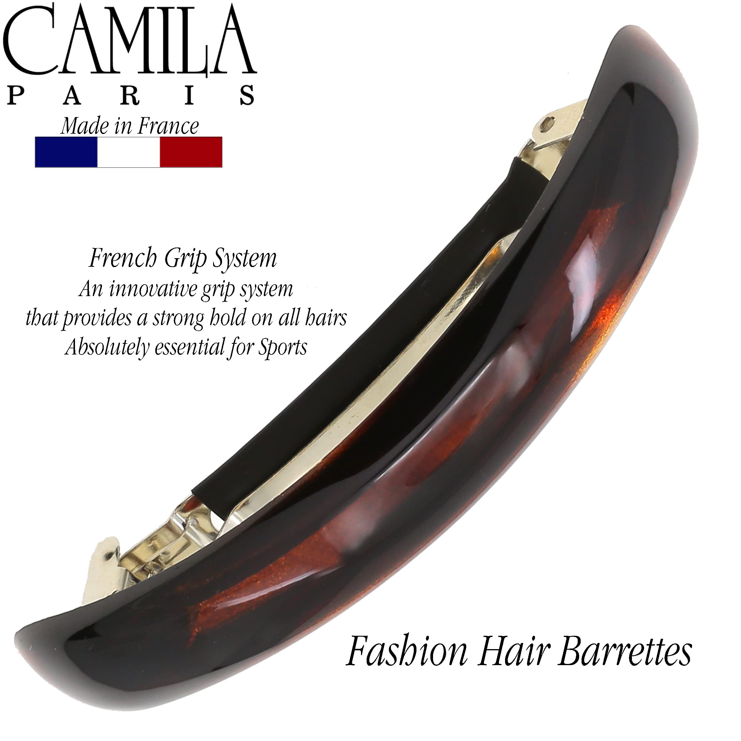 Camila Paris used to secure a bun illustrating strong support for thick hair