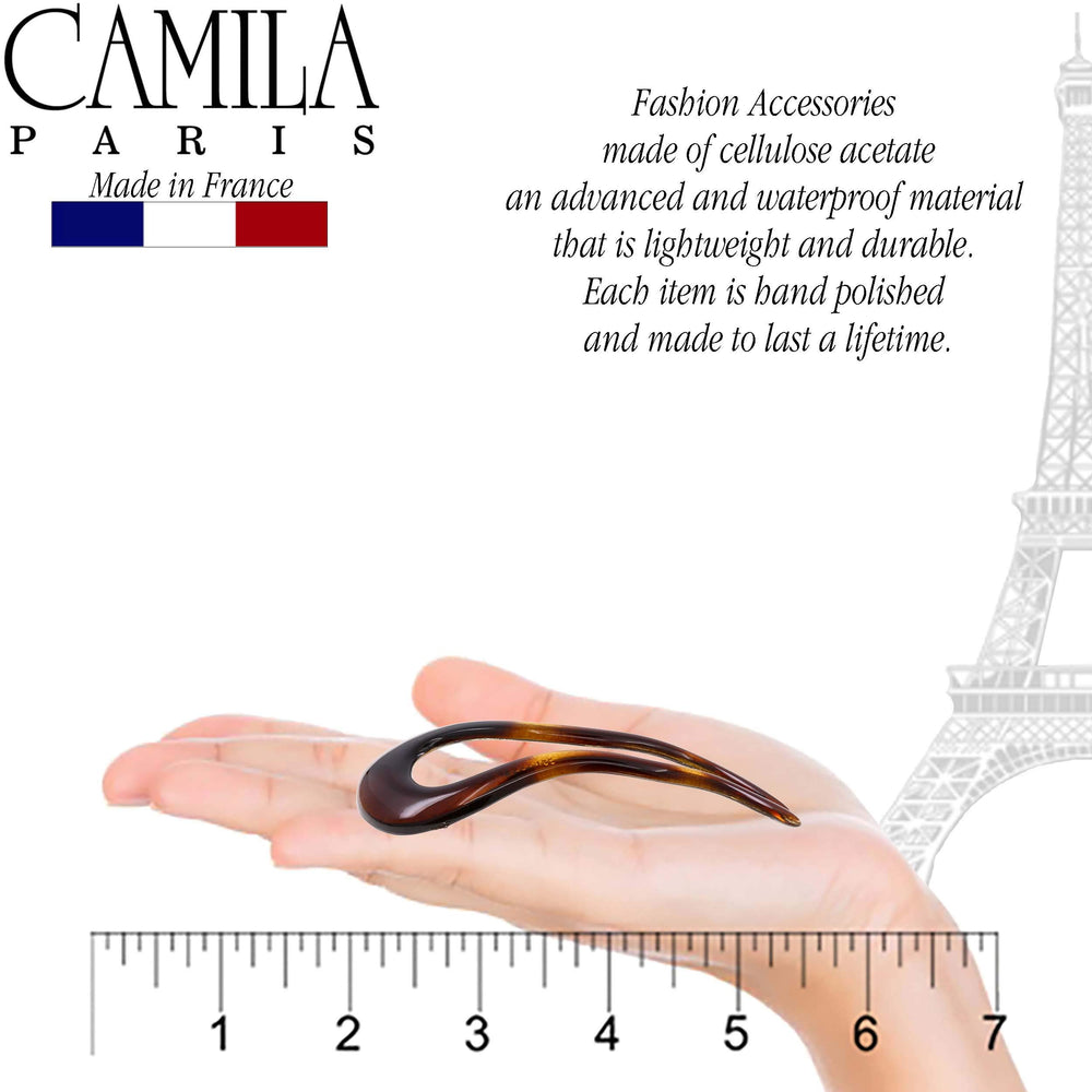 Camila Paris two-prong detail demonstrates U-shaped grip for secure updos