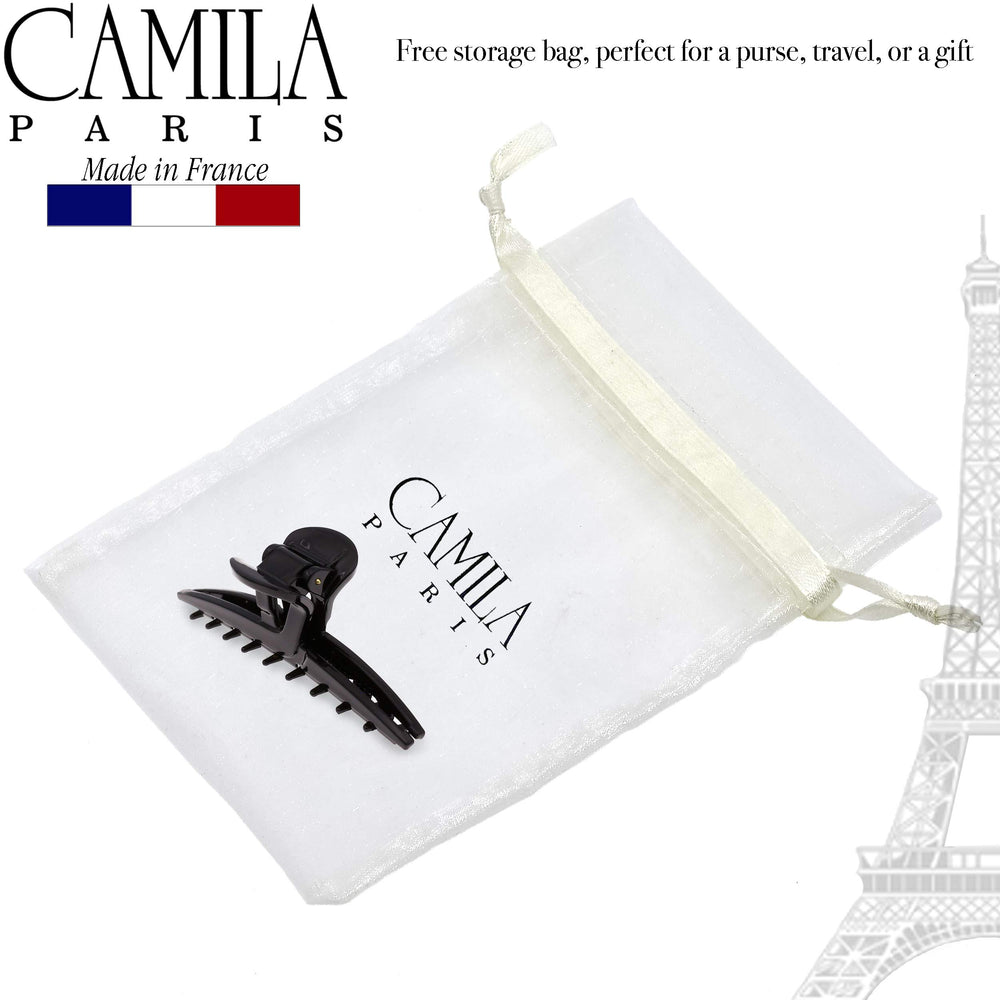 Camila Paris holding a secure full bun for comfortable all-day wear