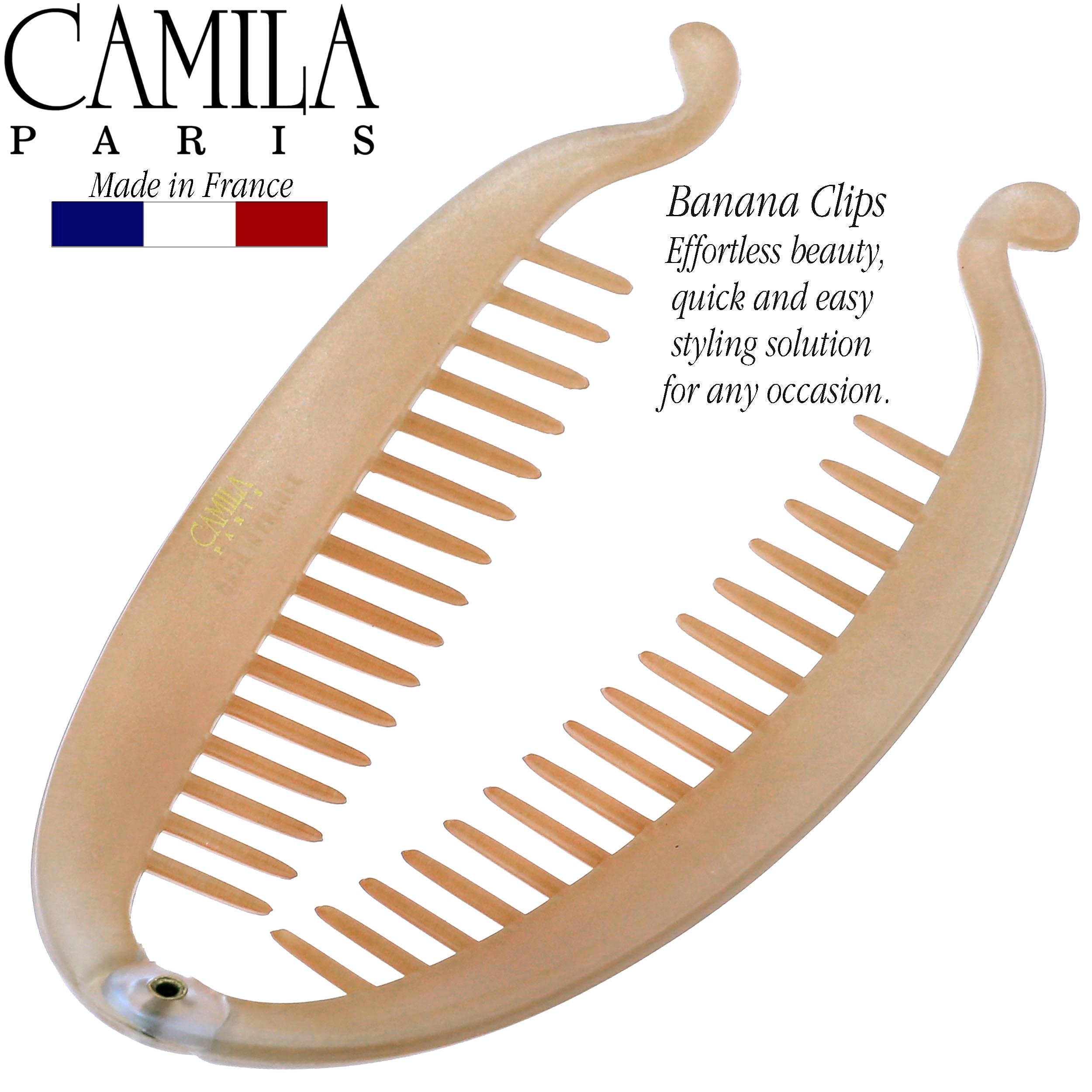 Camila Paris clip styled in a high ponytail showing reliable daytime hold