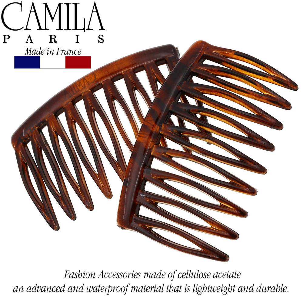Camila Paris close-up of comb teeth highlighting smooth polished edges for gentle hold