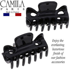 Camila Paris clip securing a half-up hairstyle for tidy, long-lasting style