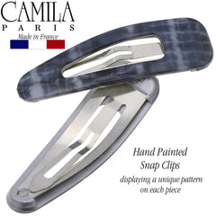 Camila Paris clip in hair side profile securing a section for neat styling
