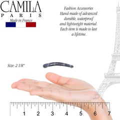 Camila Paris acetate texture detail showing polished surface and durability