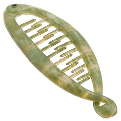 Camila Paris front view showing compact banana clip and neat hold