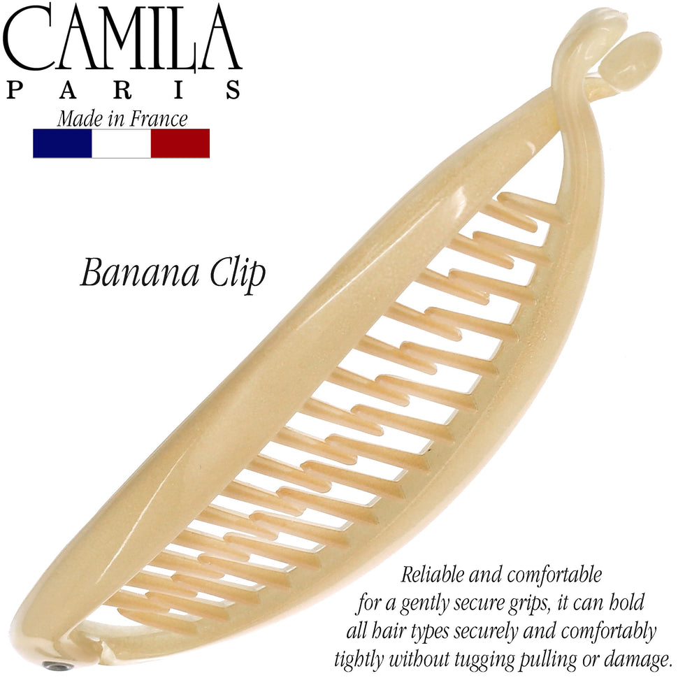 Camila Paris CP3133 open interlocking comb detail showing easy two-piece closure