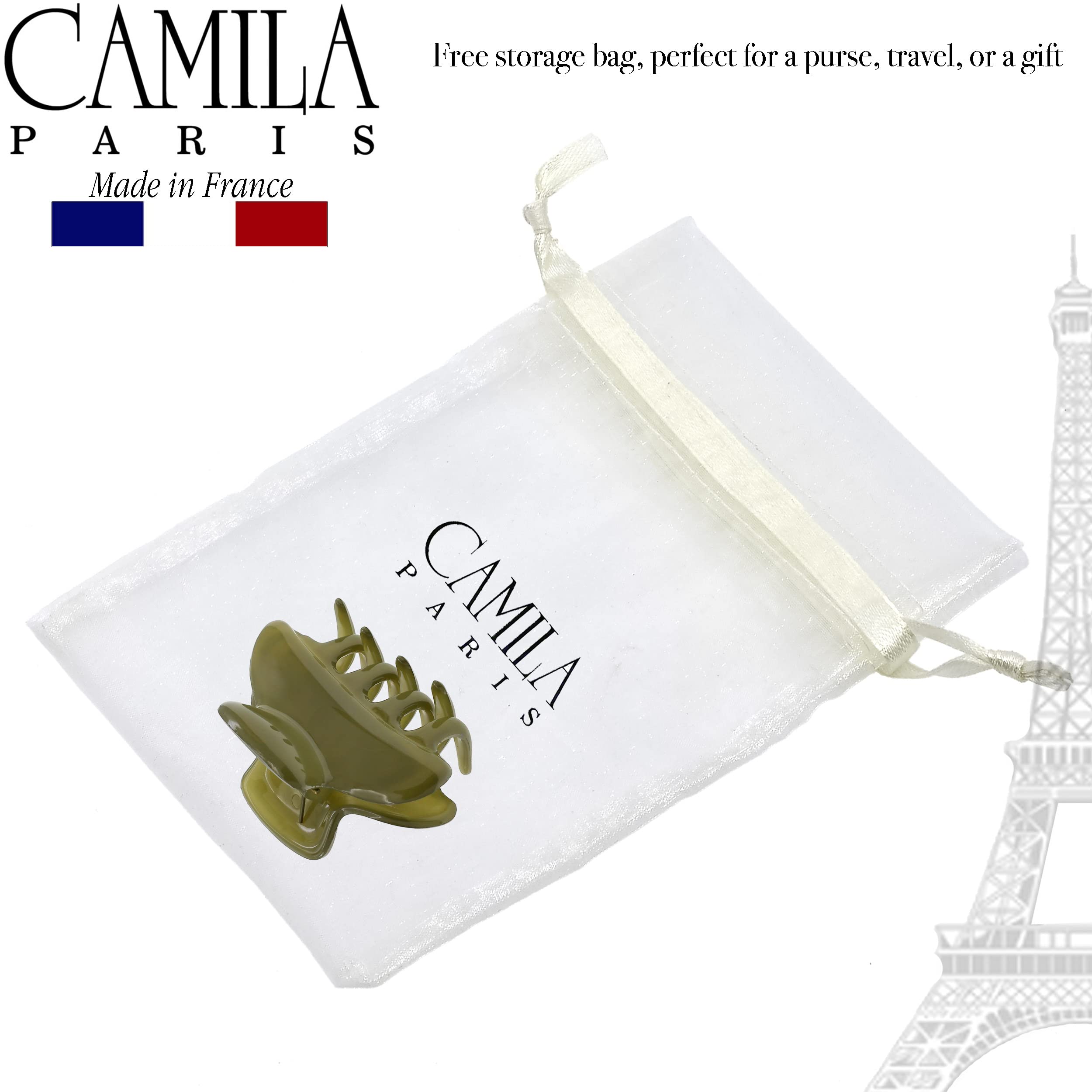 Camila Paris green clip color swatch displaying polished acetate and style versatility