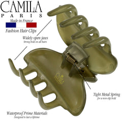 Camila Paris clip in hair side view demonstrating secure no-slip hold in use