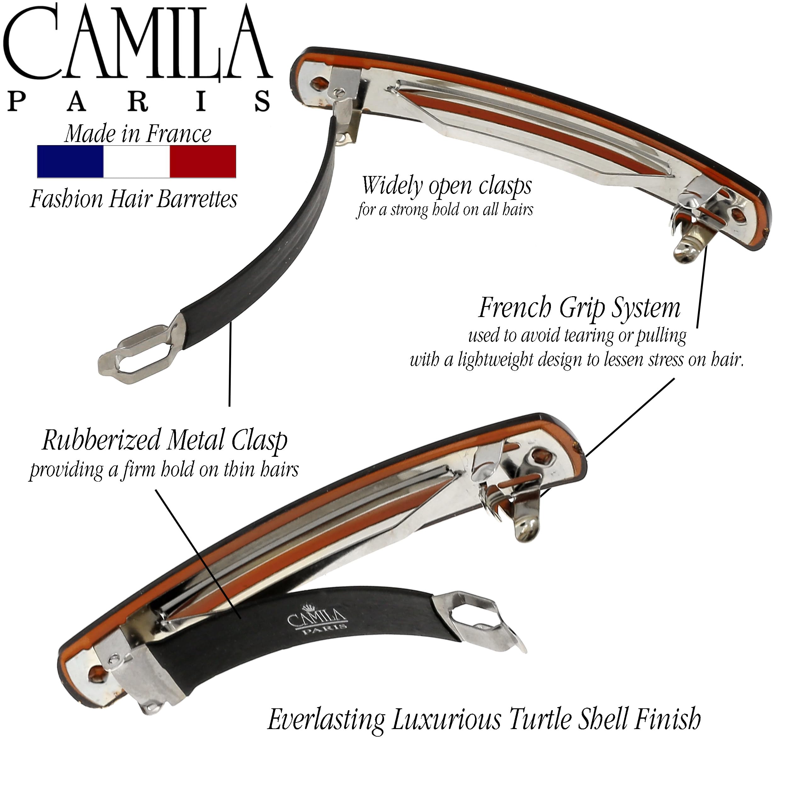 Camila Paris worn in half-up hairstyle displaying no-slip hold and refined style
