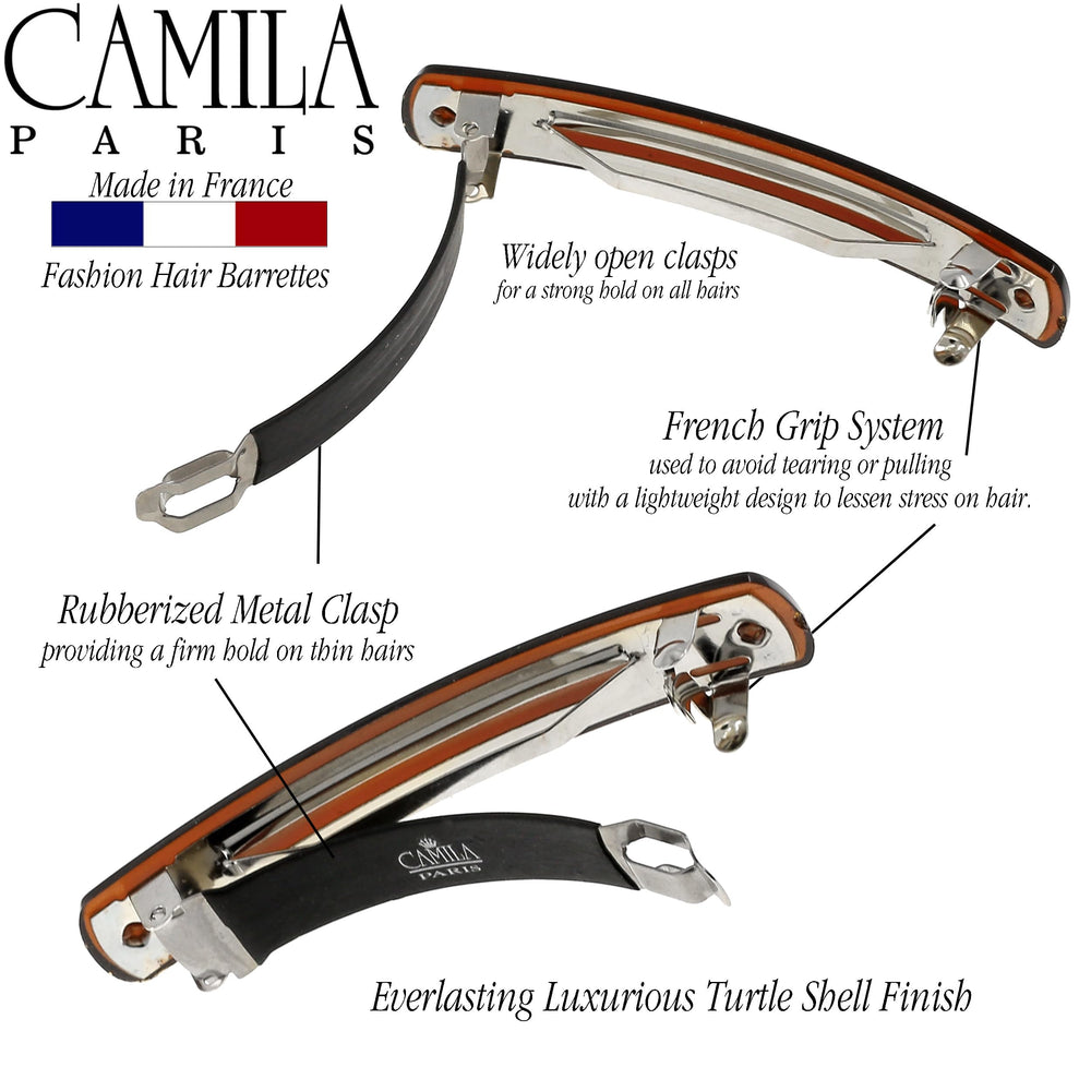 Camila Paris worn in half-up hairstyle displaying no-slip hold and refined style