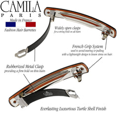 Camila Paris worn in half-up hairstyle displaying no-slip hold and refined style