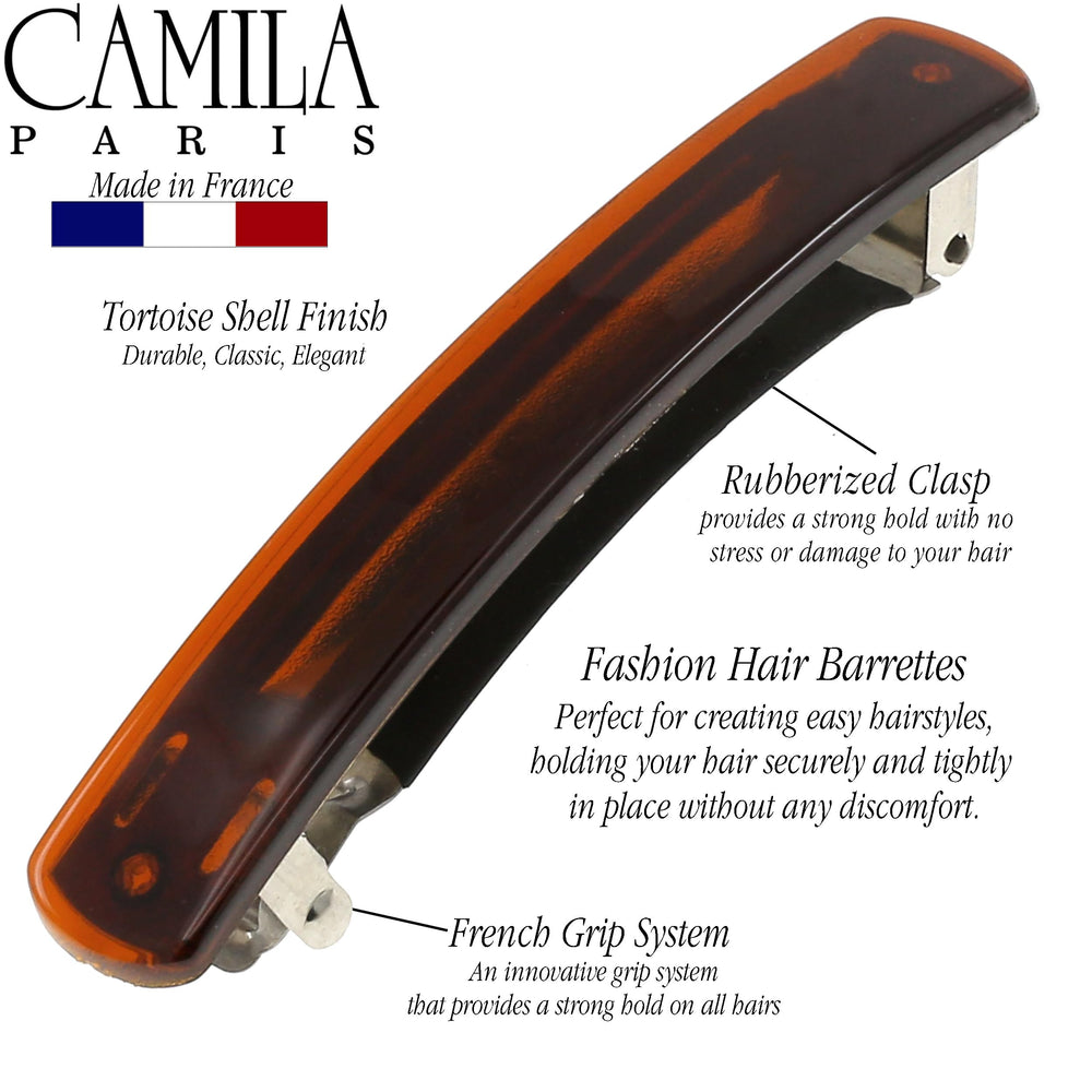Camila Paris used to secure a low bun offering stable hold and chic appearance