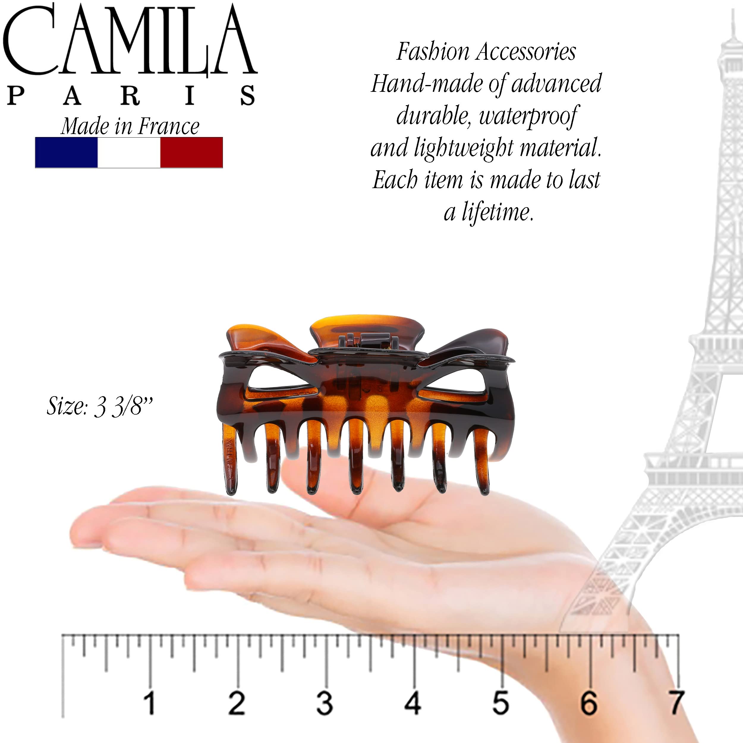 Camila Paris open jaw detail displaying smooth teeth to prevent hair snagging