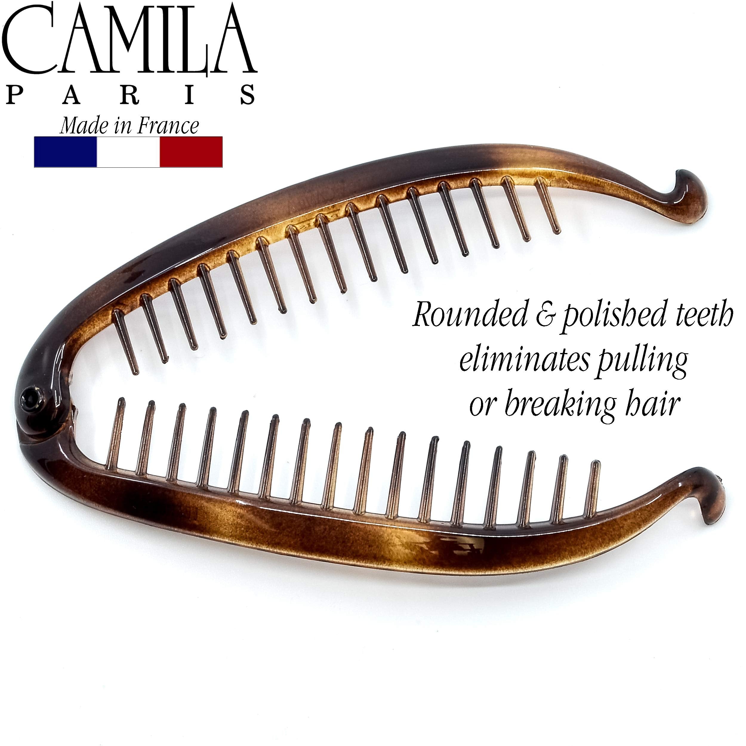 Camila Paris double-comb detail demonstrating gentle even grip benefit