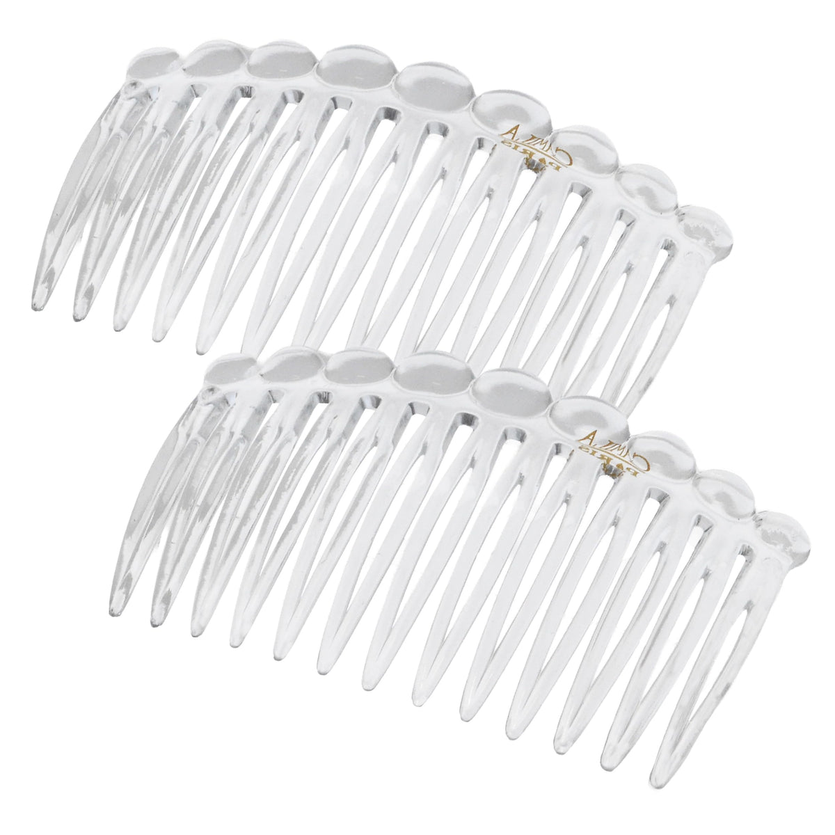 Camila Paris front view clear comb showing compact design and secure hold