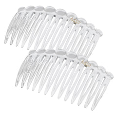 Camila Paris front view clear comb showing compact design and secure hold