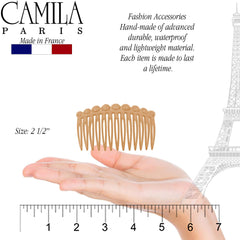Camila Paris comb in bun chignon, tidy styling and secure finish