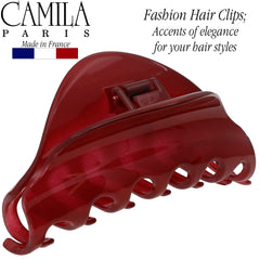 Camila Paris clip holding a high bun on thick curly hair comfortably
