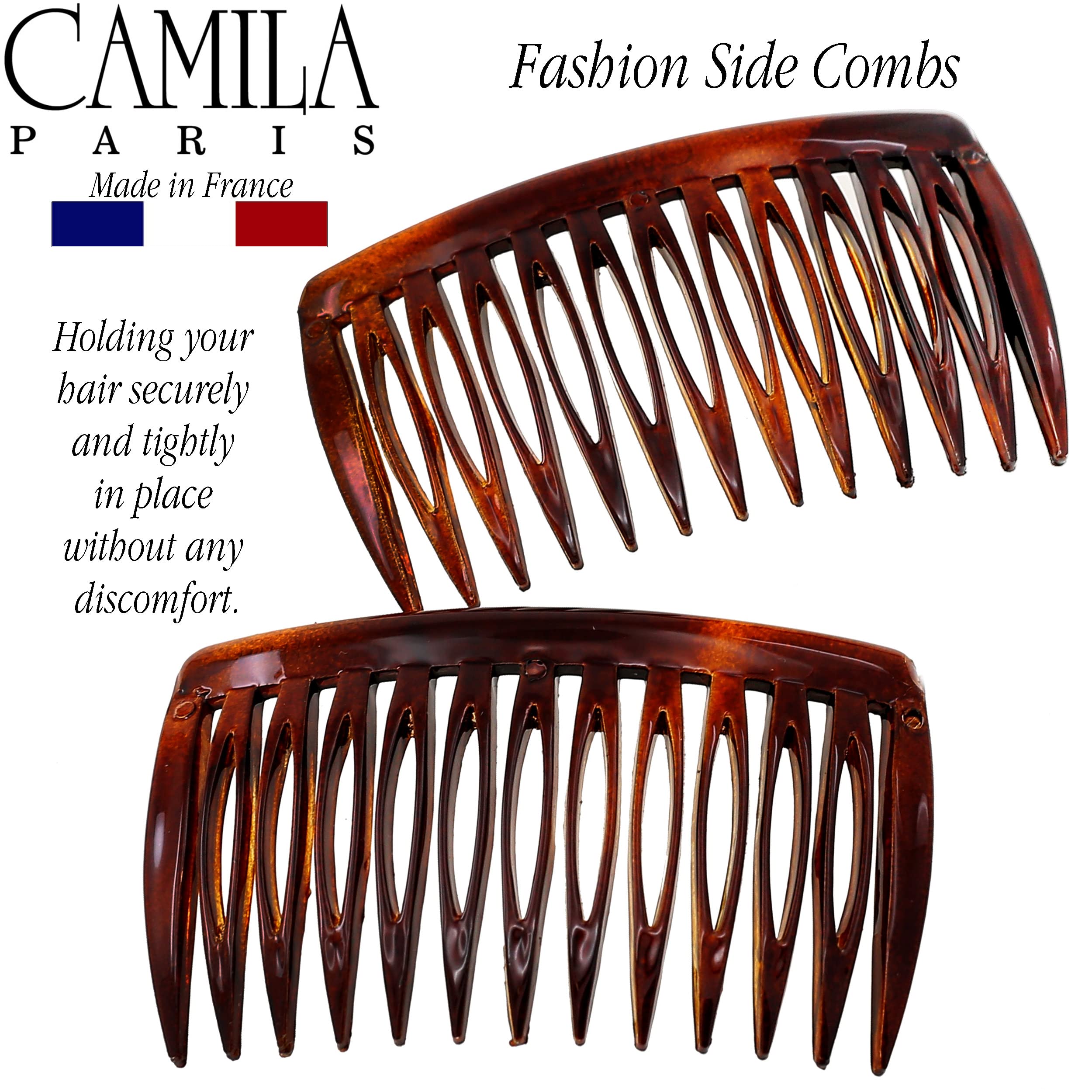 Camila Paris comb in use securing a side twist for easy styling