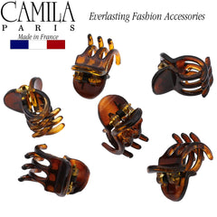 Camila Paris mini clips placed on a braid adding decorative secure accents