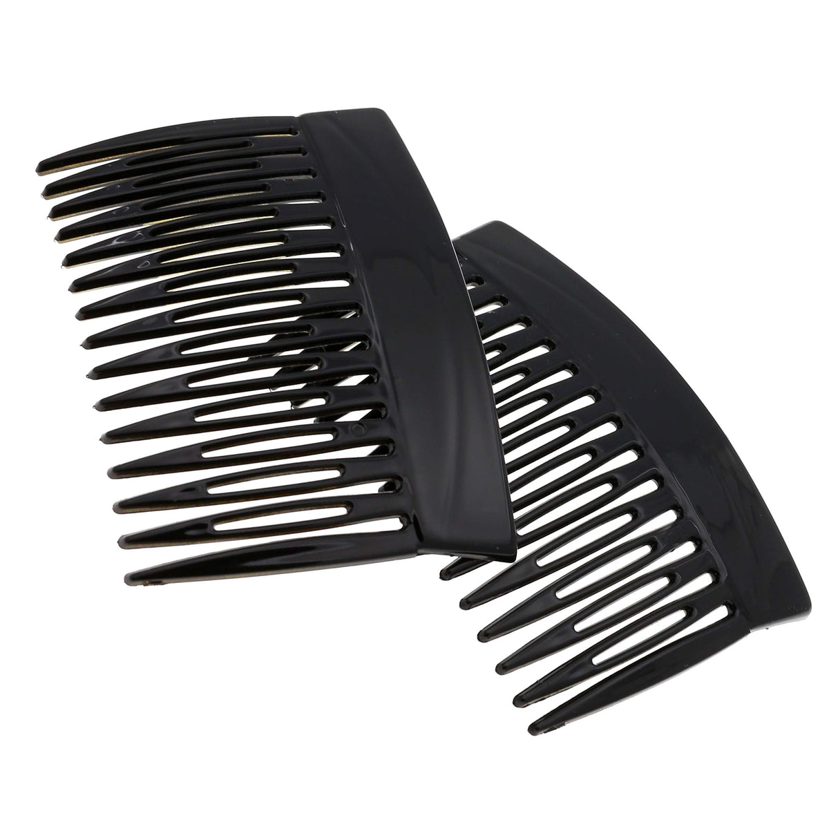 Camila Paris front view of black MP877/2 comb showing compact elegant design and benefit