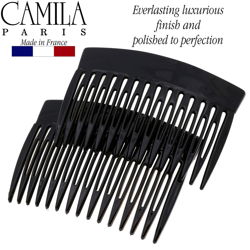 Camila Paris comb in hair side twist demonstrating secure hold for up-do styling