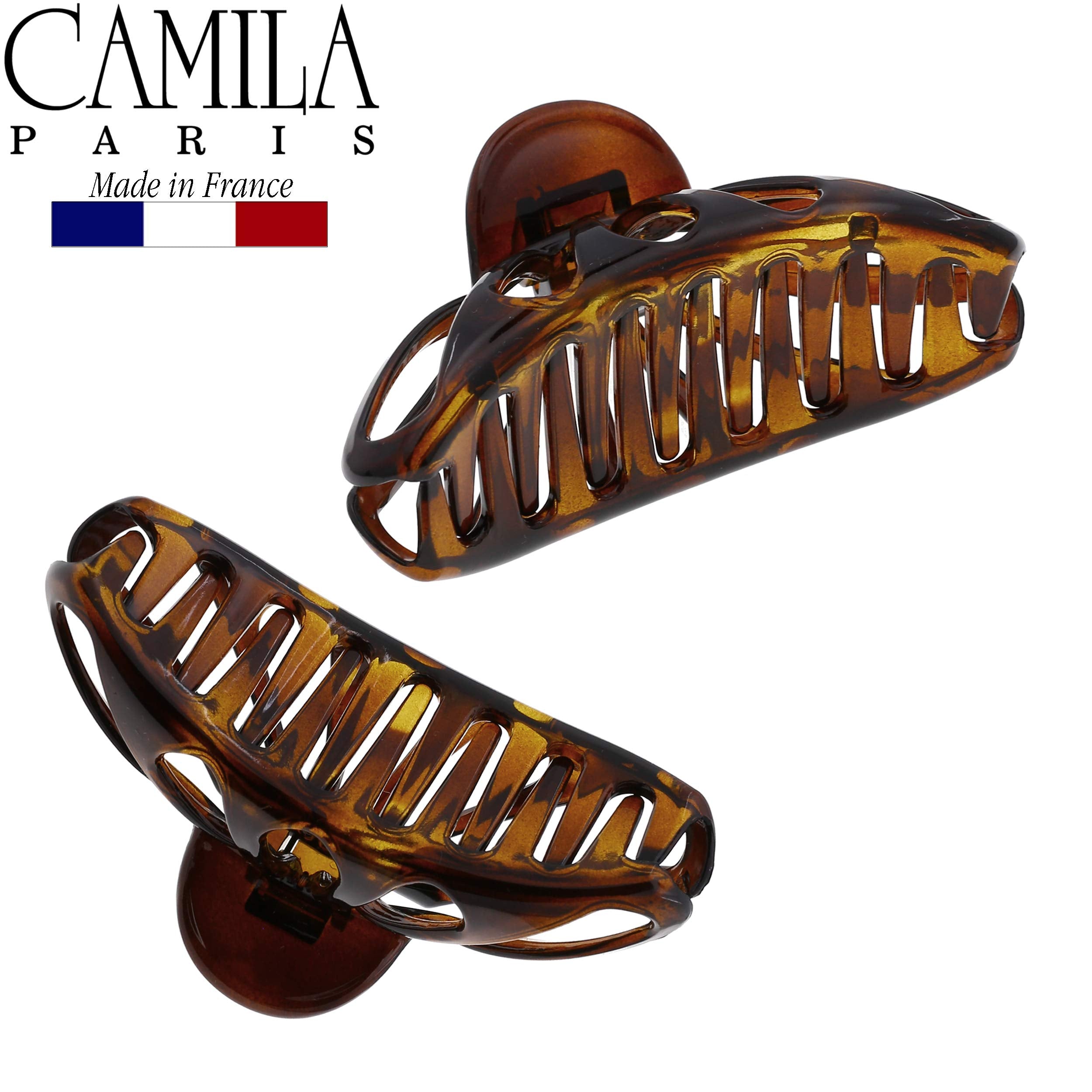Camila Paris acetate pattern texture close-up, premium finish and flexibility