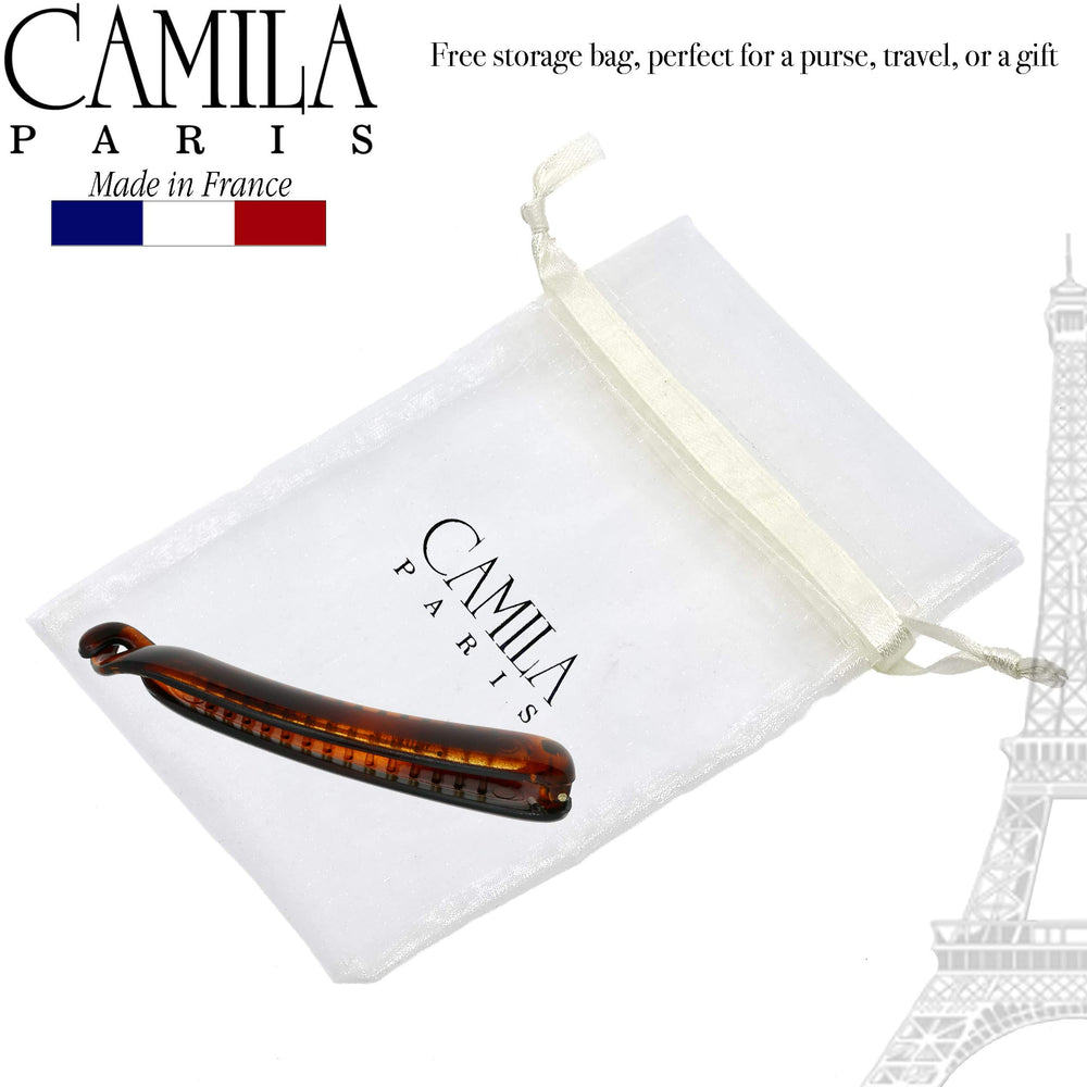 Camila Paris NV133 used in half-up hairstyle for quick polished styling