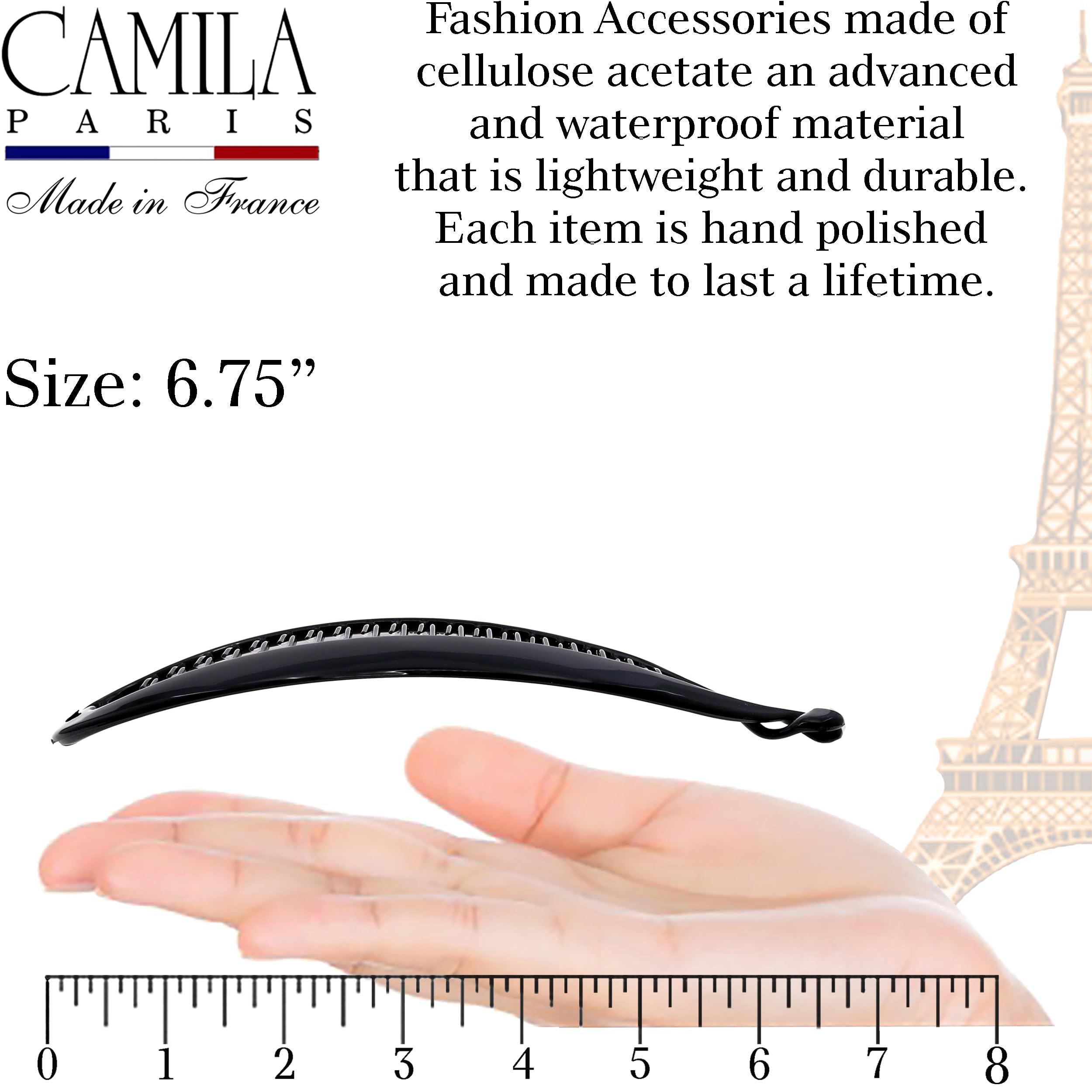 Camila Paris NV135 held in hand showing scale and easy portability benefit