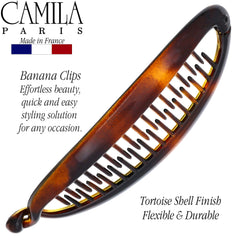 Camila open interlocking teeth detail showing double-comb secure grip