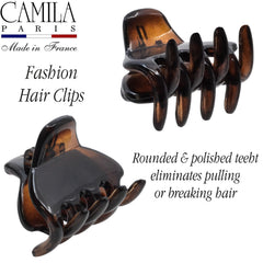 Camila Paris two clips on tabletop showing size for travel and touch-ups