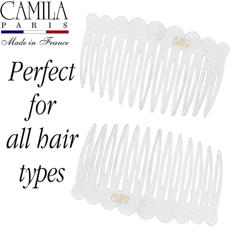 Camila Paris paired combs laid out showing set configuration for versatile styling