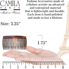 Camila Paris side profile showing curved shape that hugs the head for comfortable, even hold