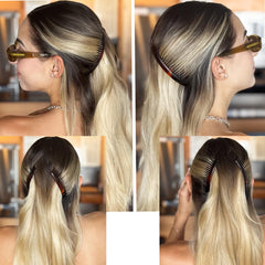 Camila Paris side profile highlighting curved comb shape for comfortable fit