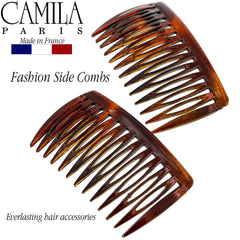 Camila Paris side profile of curved comb demonstrating head-conforming shape