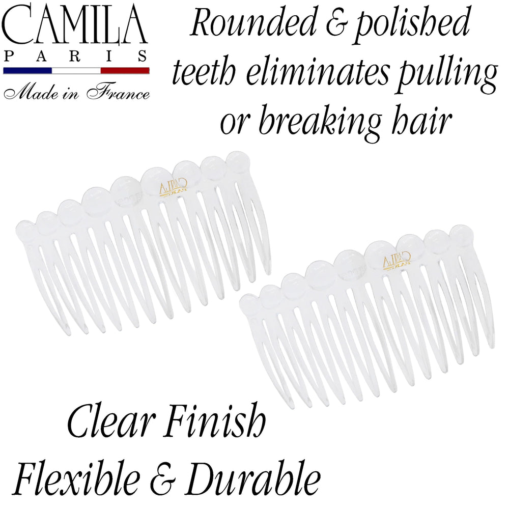 Camila Paris comb used in a French twist showing reliable hold for up-dos
