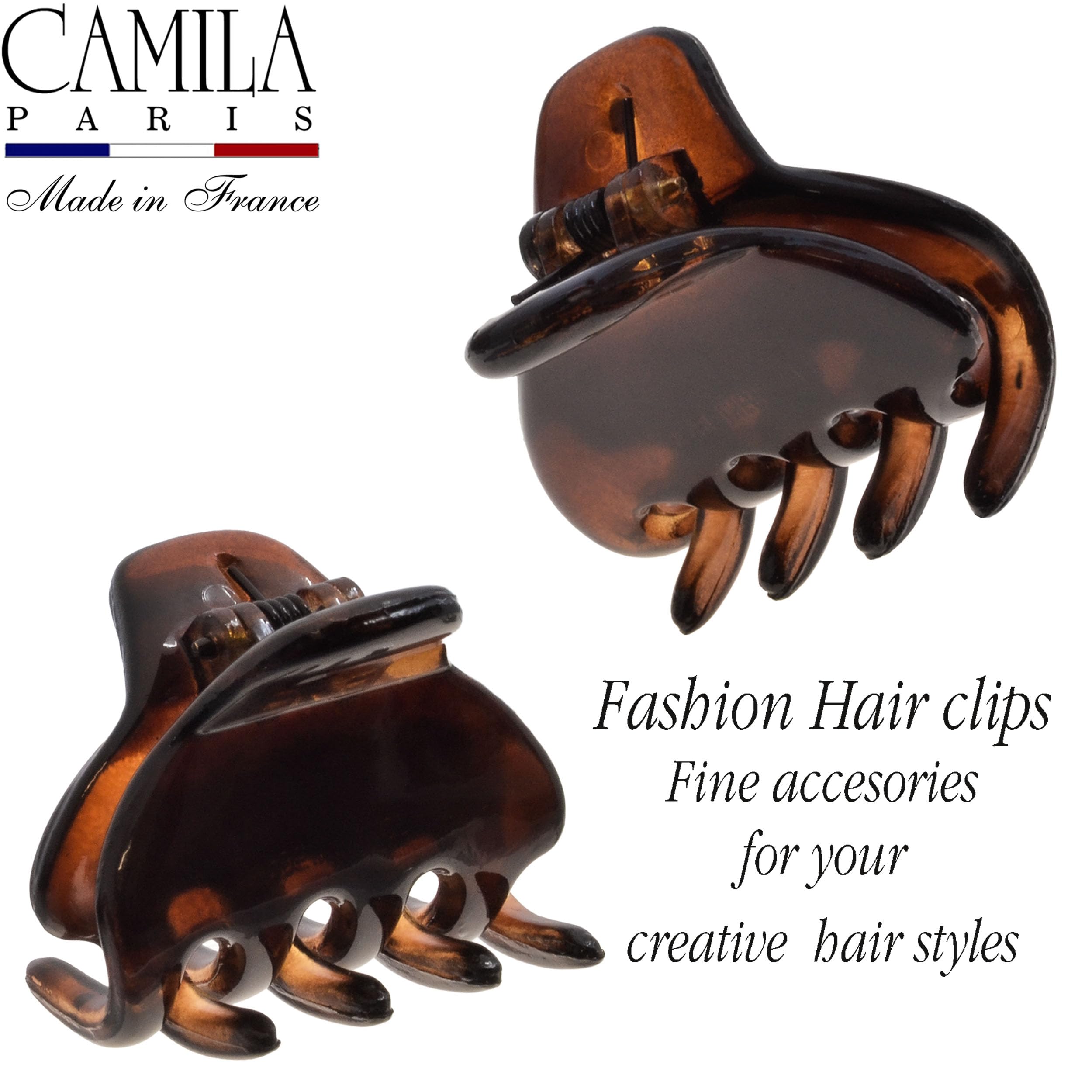 Camila Paris close-up of tortoise acetate texture highlighting smooth snag-free finish
