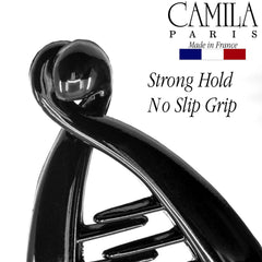 Camila Paris clipped in hair half-up style offering quick tidy look