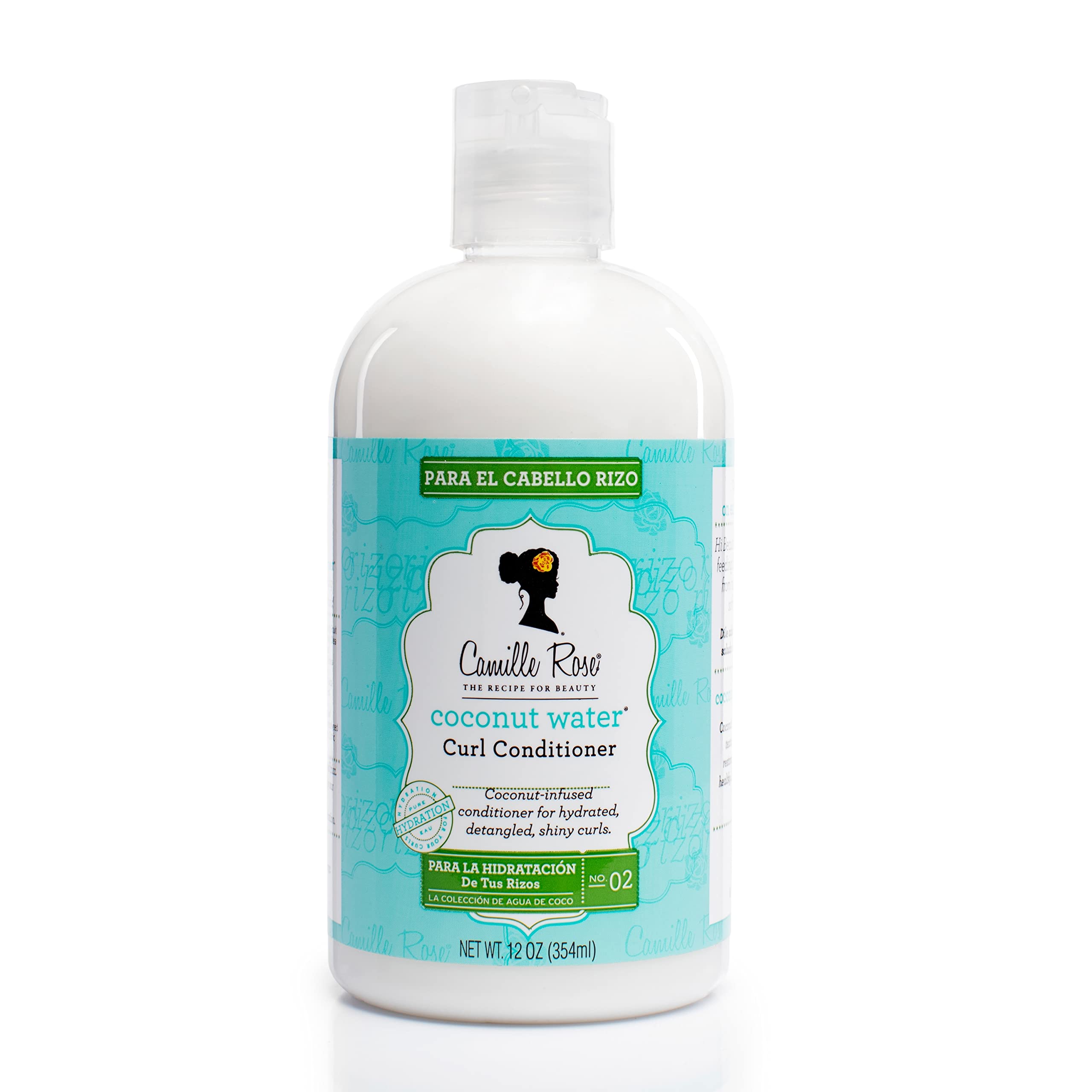 Camille Rose front bottle view showing label and coconut water benefits