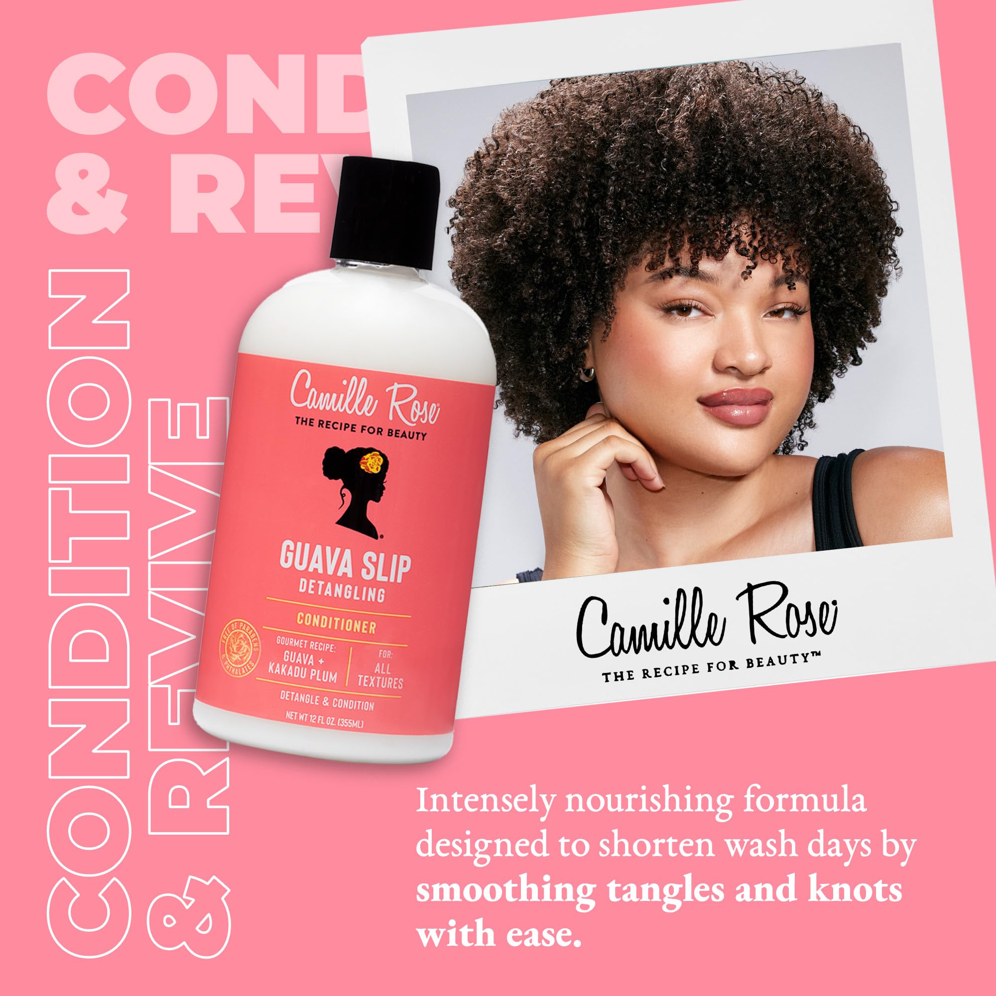Camille Rose pump and cap detail highlighting easy dispensing benefit