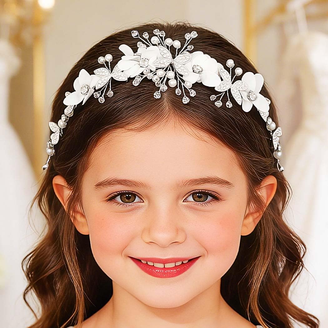 Campsis front view headband showing full floral layout and graceful symmetry