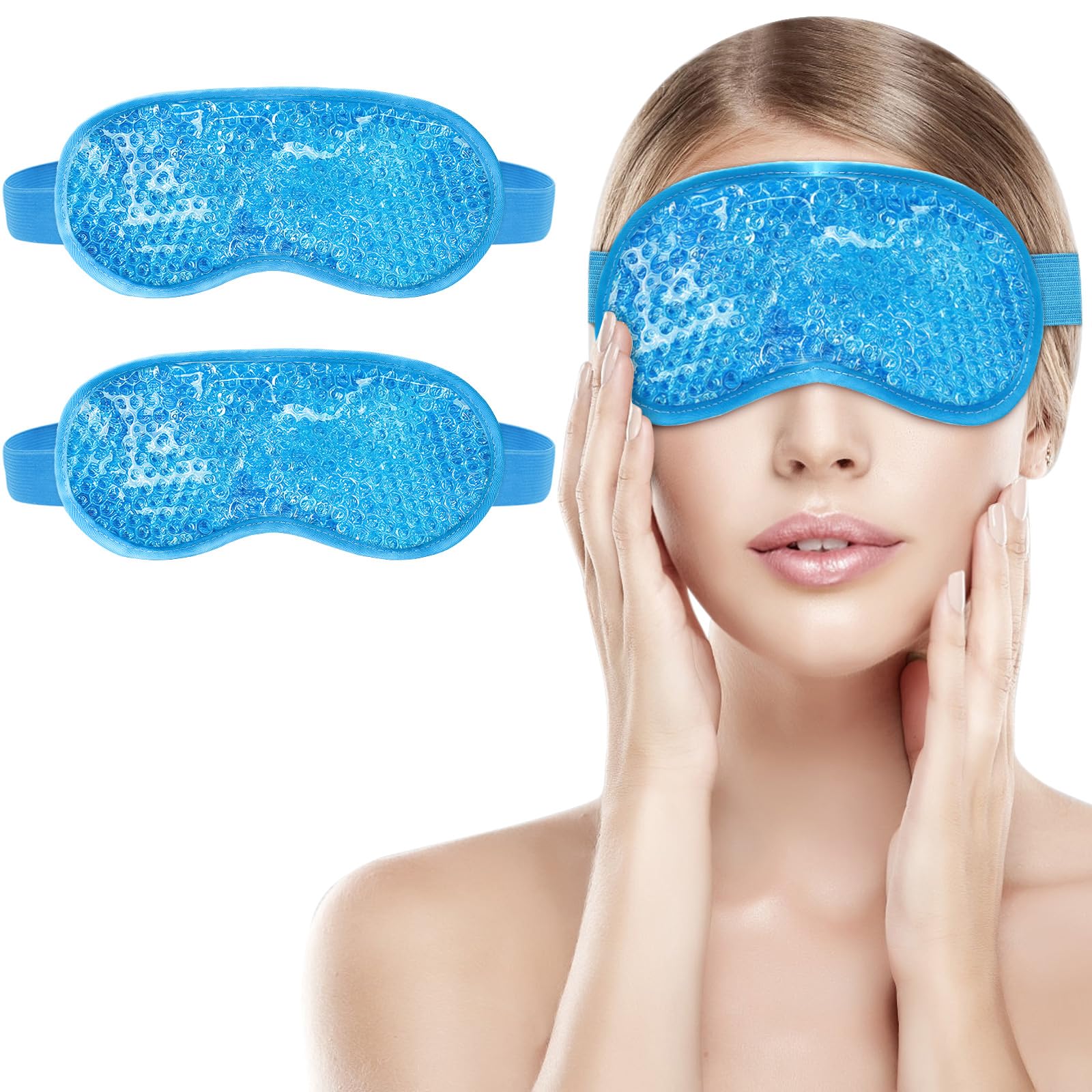 candyfouse front packaging showing two reusable eye masks and product benefits