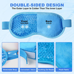 candyfouse eye mask worn by model demonstrating restful eye relief