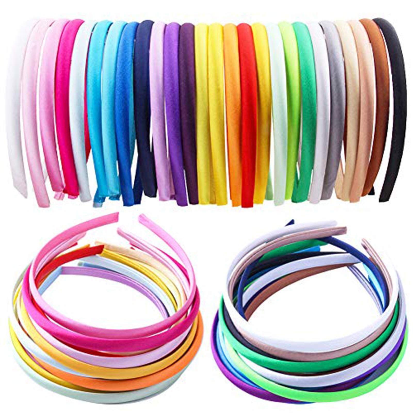 Candygirl front packaging showing 26 satin headbands, easy outfit matching