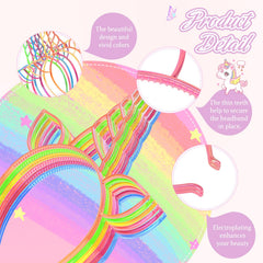 Candygirl close-up of unicorn horn electroplated AB finish benefit: prismatic sparkle