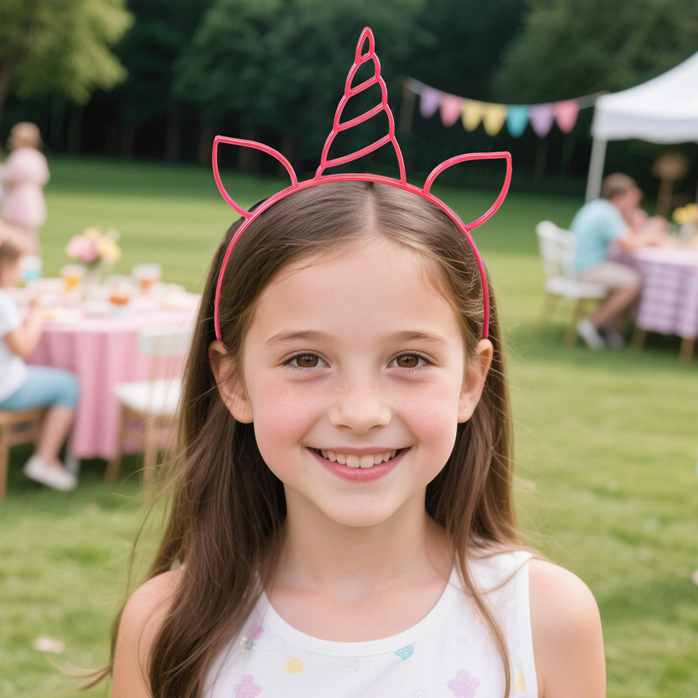 Candygirl headband beside ruler benefit: shows flexible size and scale