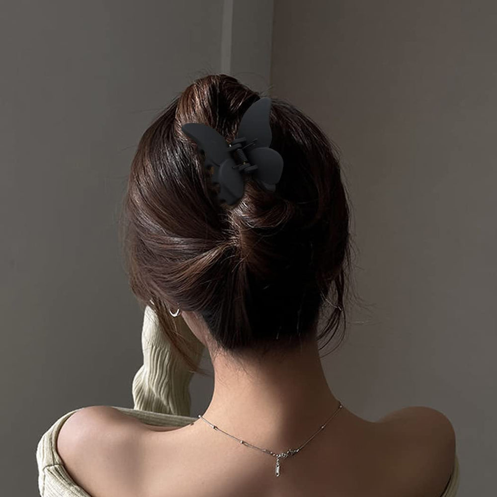 Canitor clip securing a half-up hairstyle demonstrating quick styling benefit