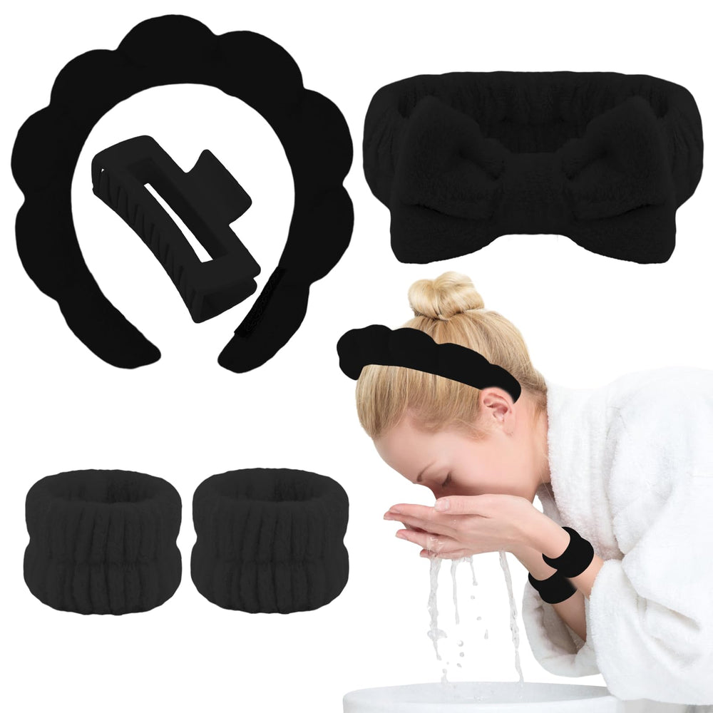 Canitor flat lay of headbands wristbands and clips showing complete set