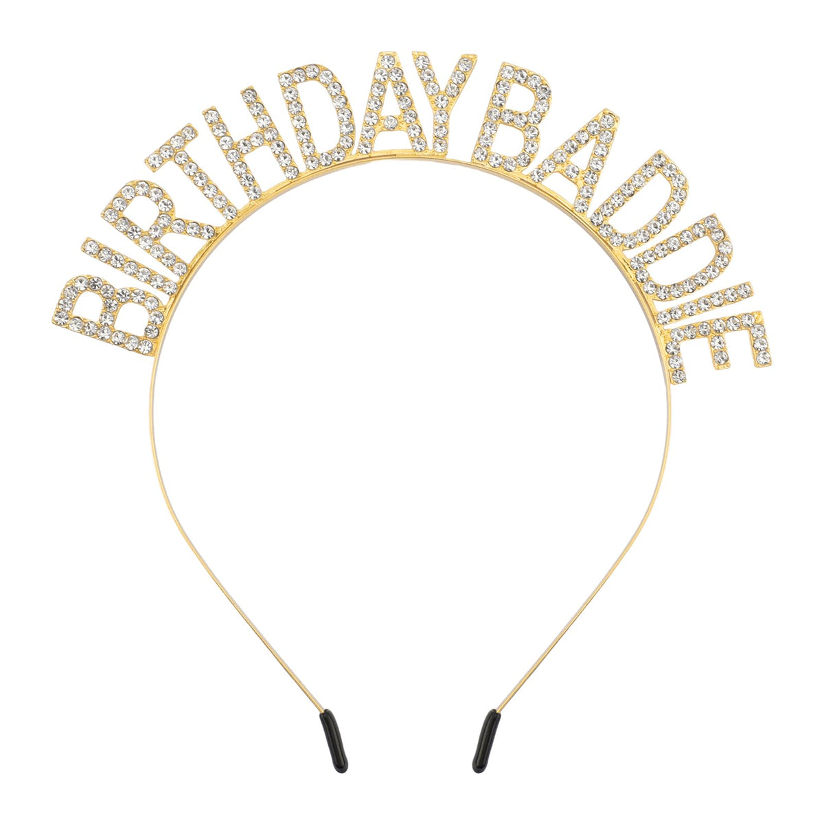Canitor front view of Birthday Baddie crown showing full design and party-ready glow