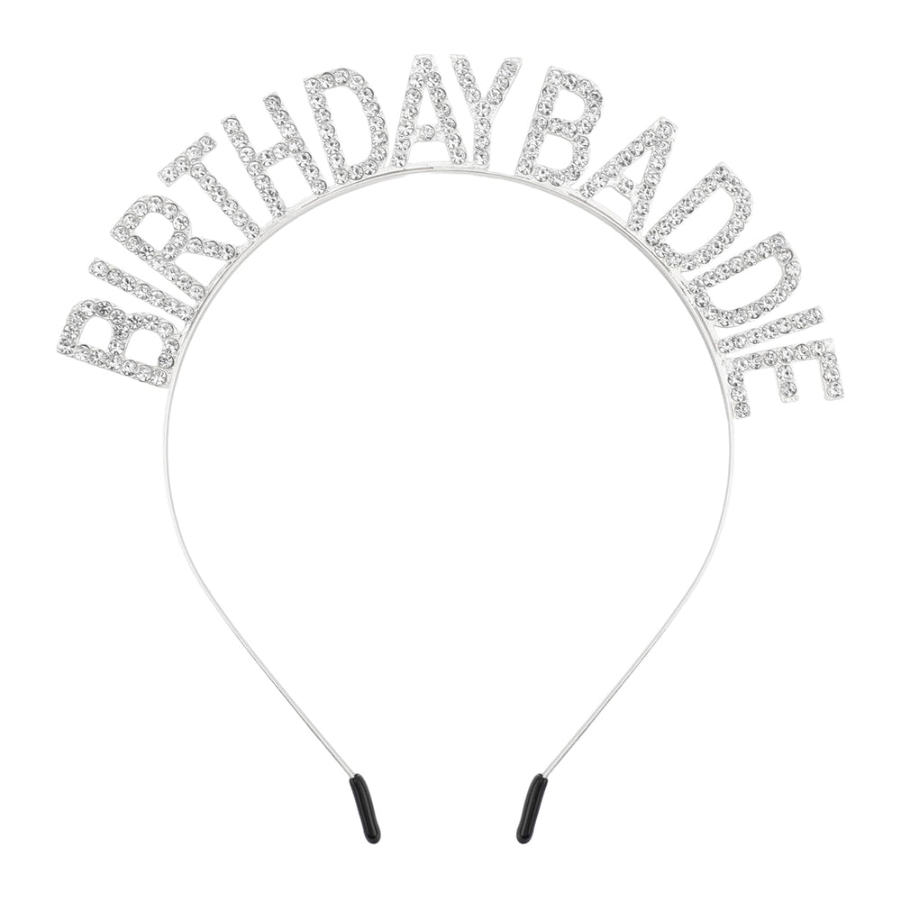 Canitor front view of tiara headband adds instant birthday glamour